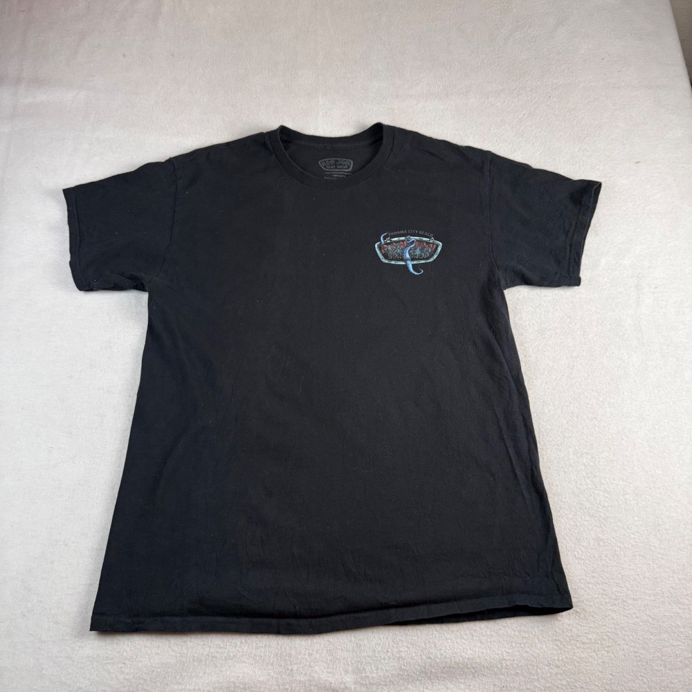 Ron Jon Surf Shop Panama City Beach Octopus Graphic T-Shirt Black Mens Large